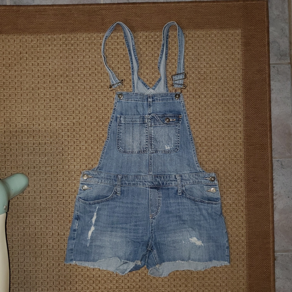 Overall Jean Shorts